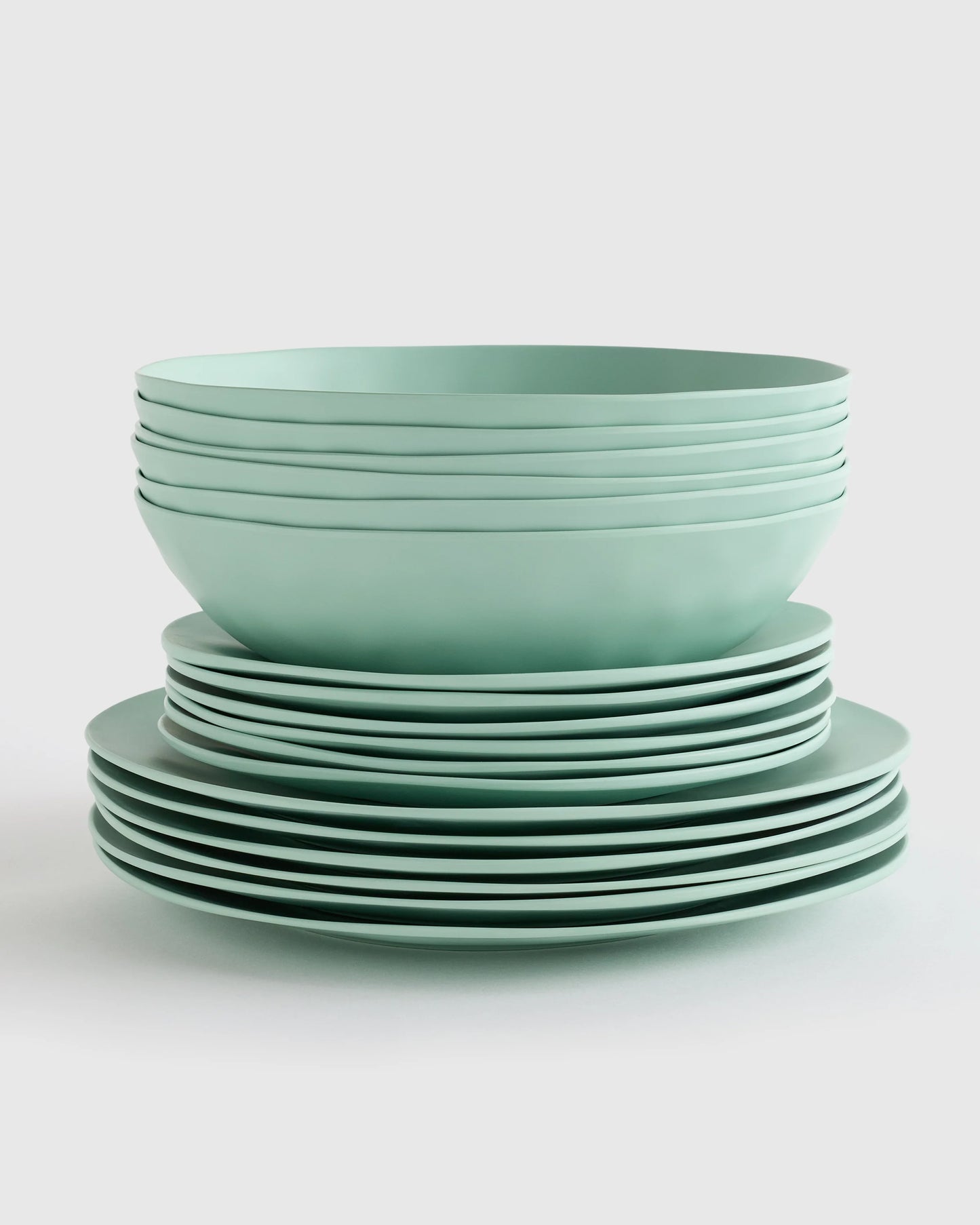 Outdoor Melamine 18pc Dinnerware Set - One Size / Mint Green