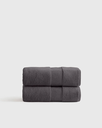 Classic Organic Turkish Cotton Bath Towel (Set of 2) - One Size / White