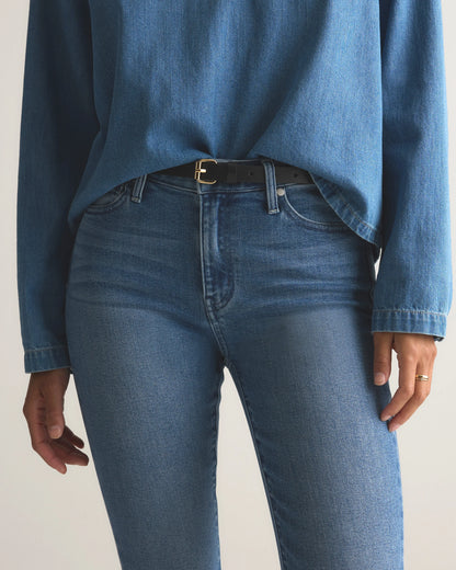 Bella Stretch Kick Flare Jeans - 24 / Deep Rinse