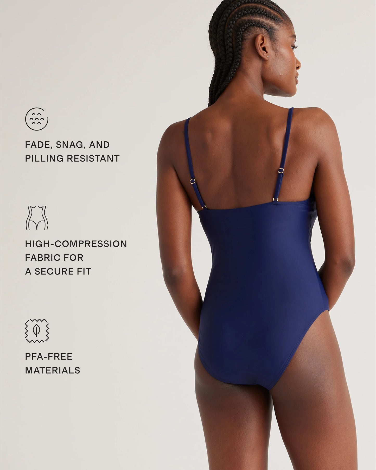 Italian Cami One-Piece Swimsuit - XS / Black