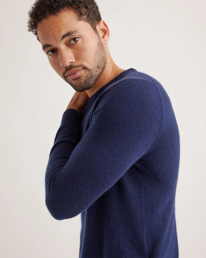 Mongolian Spring Cashmere Crewneck Sweater - S / Navy