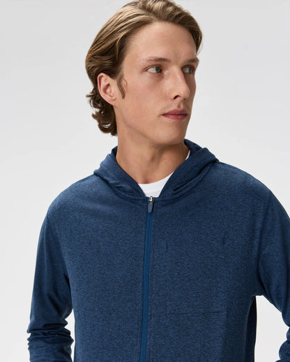 Flowknit Performance Full-Zip Chest Pocket Hoodie - XS / Heather Deep Navy