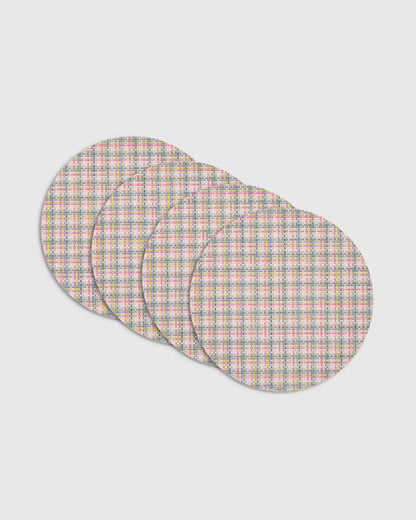 Basketweave Easy-Care Round Placemat, Set of 4 by Chilewich - One Size / Celadon