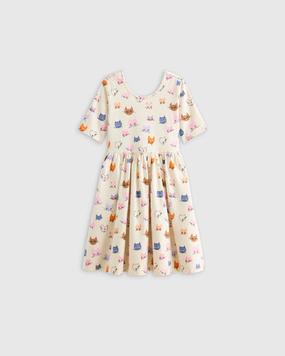 Organic Cotton Skater Dress - 2T / Sweet Cherries