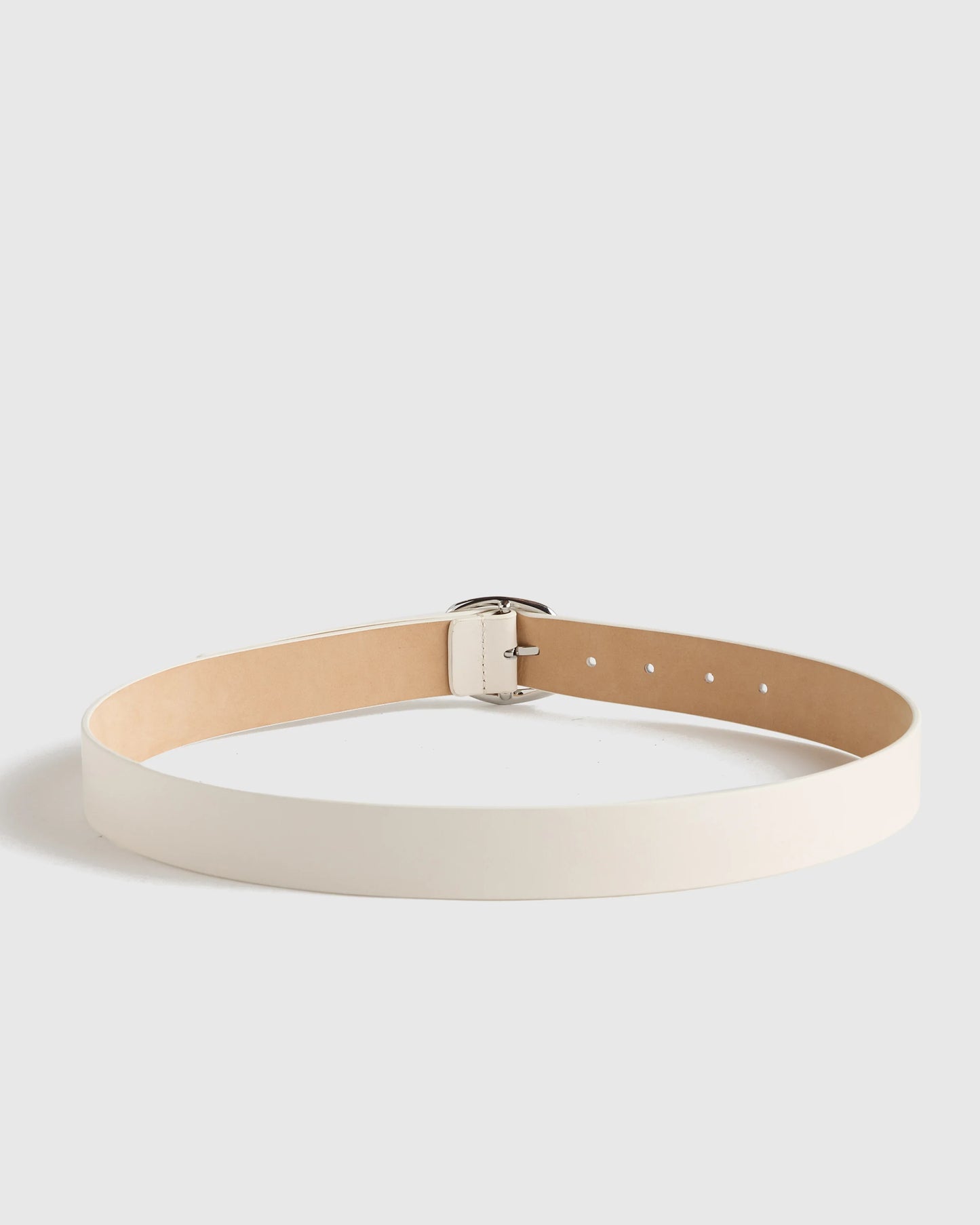 Zoe Sculptural European Leather Belt - XS / Black/Silver