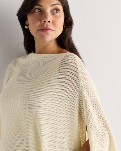Lightweight Cotton Cashmere Nursing Shawl - One Size / Pale Custard Yellow