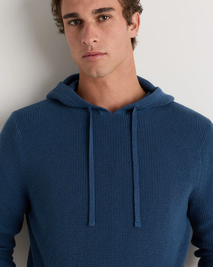 Organic Cotton Cashmere Waffle Hoodie - S / Bayberry Olive