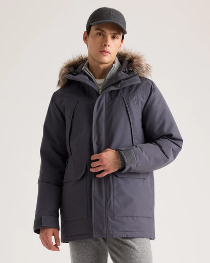 Responsible Down Hooded Parka - S / Storm Blue