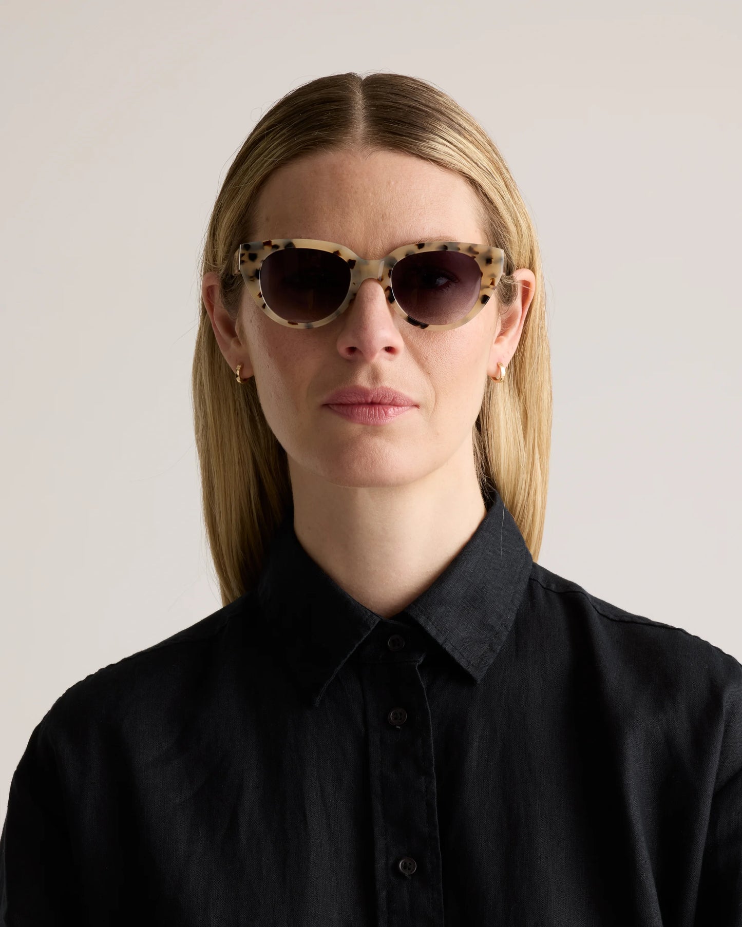 Capri Polarized Acetate Sunglasses - Standard / Black with Grey Gradient lens