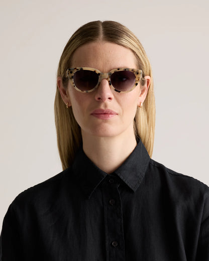 Capri Polarized Acetate Sunglasses - Standard / Black with Grey Gradient lens