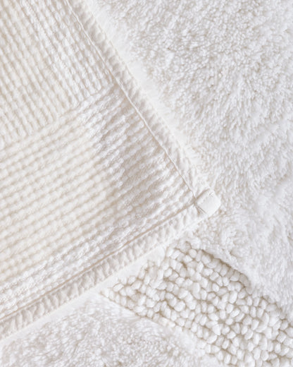 Turkish Cotton Non-Slip Bath Rug - 21"x34" / White