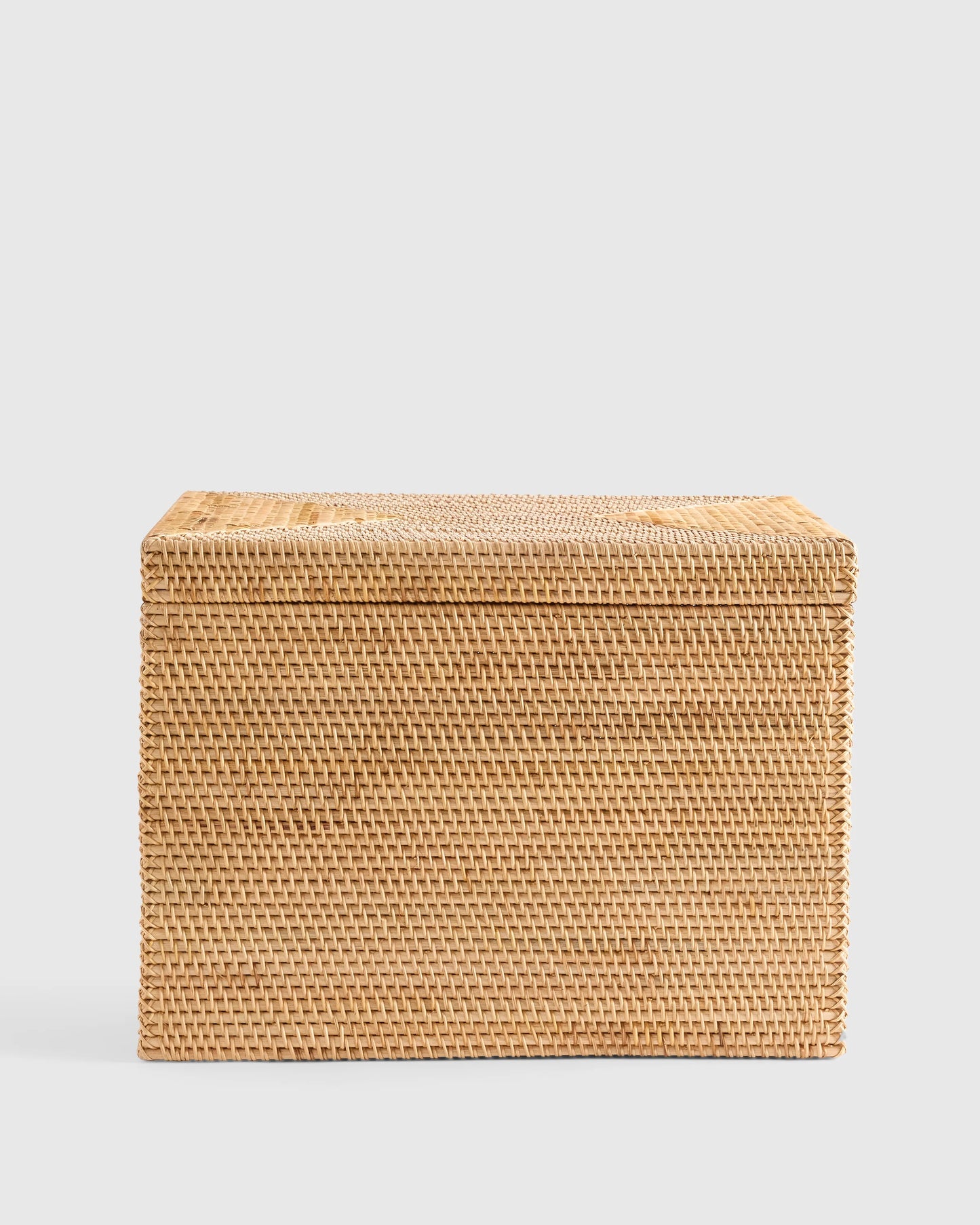 Handwoven Rattan Storage Chest - One Size / Natural