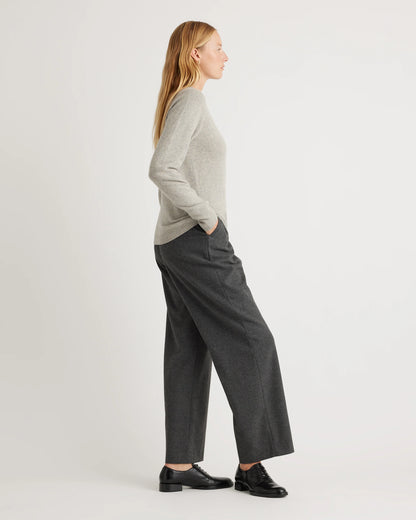 100% Yak Wool Crewneck Sweater - XS / Black