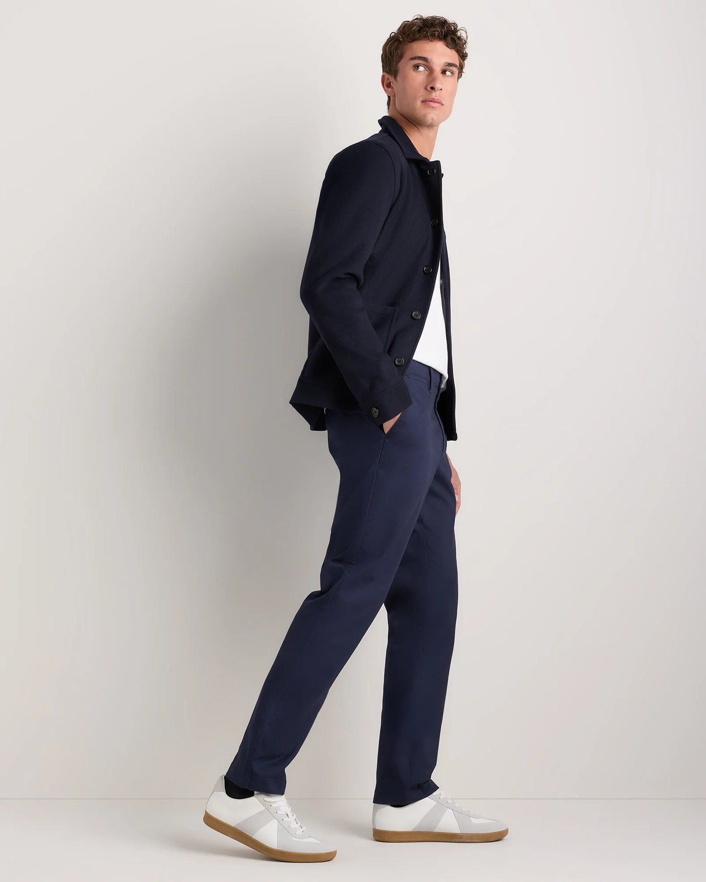 Organic Cotton Stretch Chino Pants - Straight - 30X30 / Stone