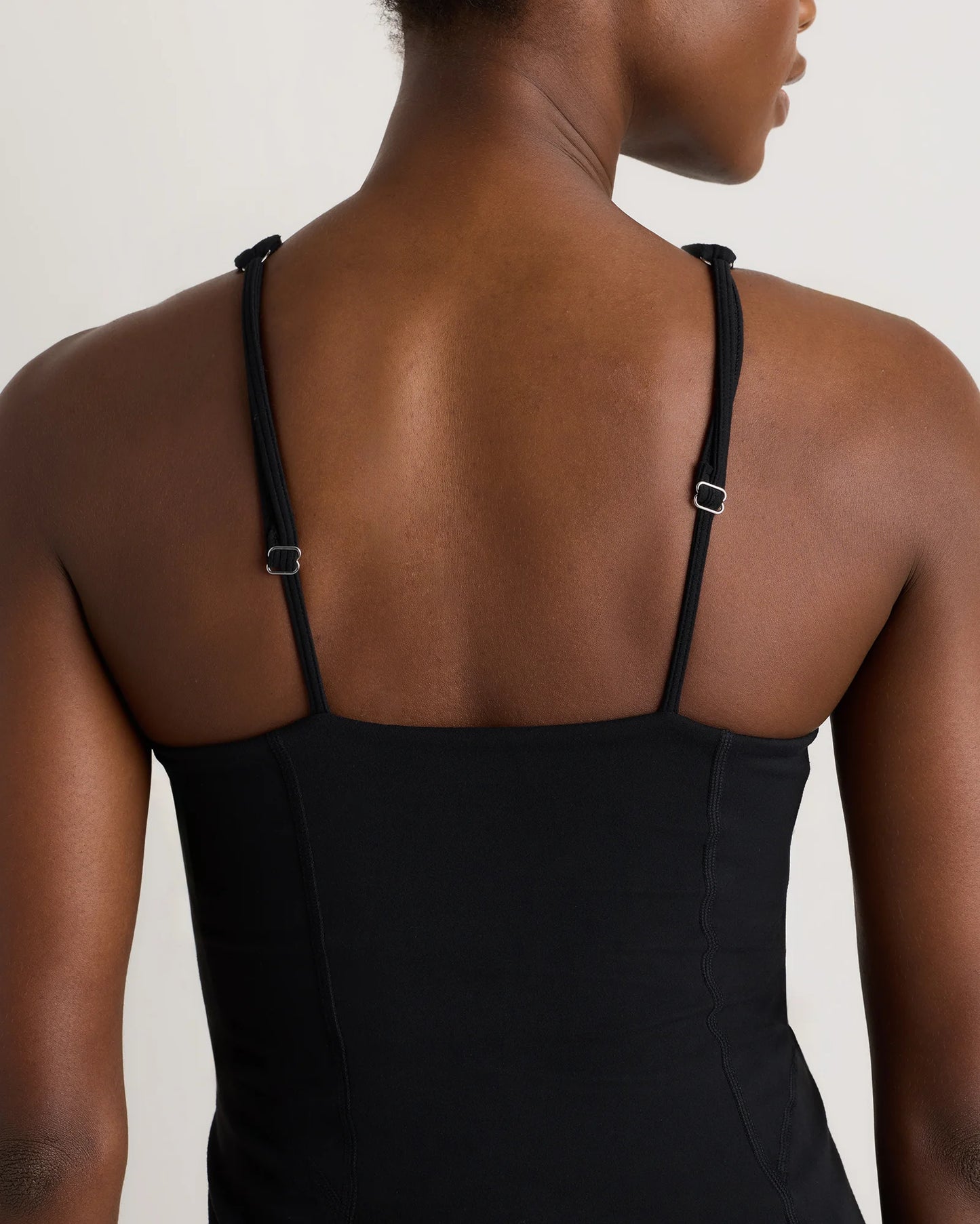 Power-Up Square Neck Dress - XS / Black