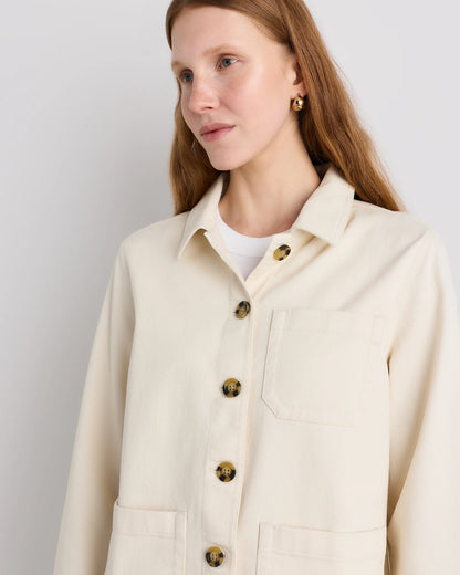 Organic Comfort Stretch Chore Jacket - XS / Vanilla