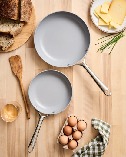 Ceramic Nonstick Frying Pan Set - One Size / Navy