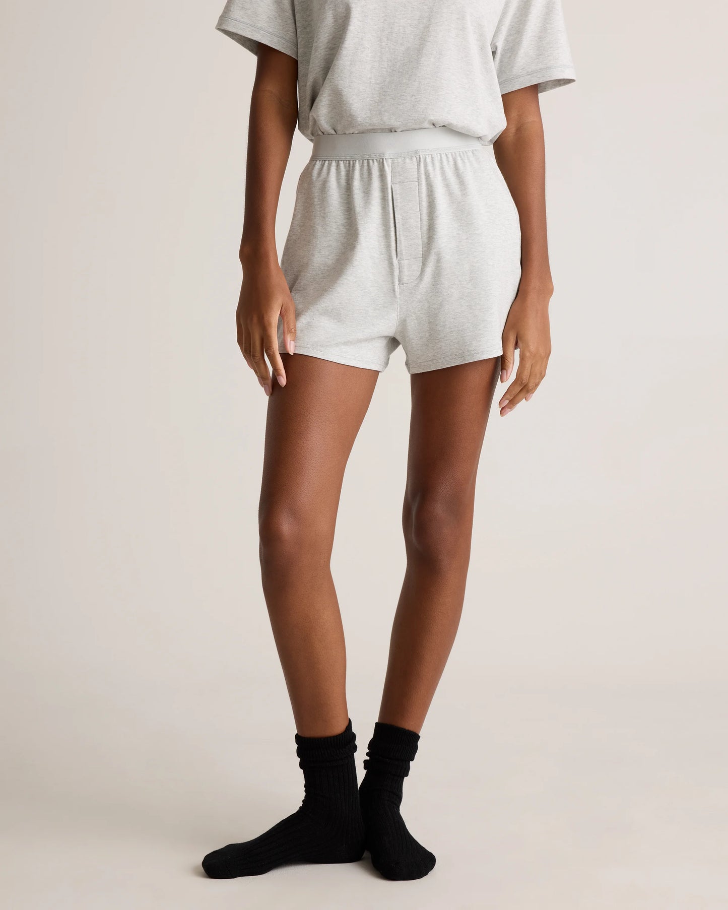 Dream Lounge Oversized Short Sleeve Pajama Set - XS / Bold Black
