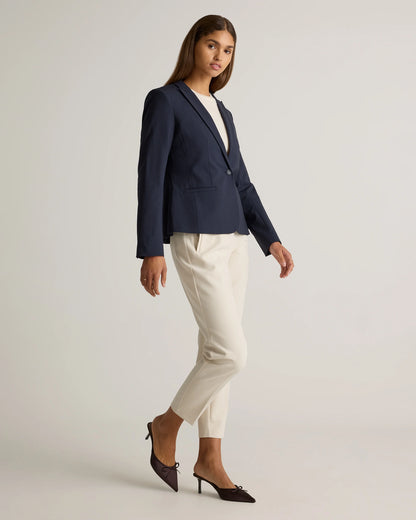 Italian Wool Tailored Blazer - XS / Navy