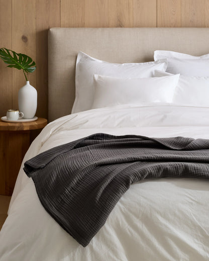 Organic Cotton Gauze Blanket - Full/Queen / Dried Sage