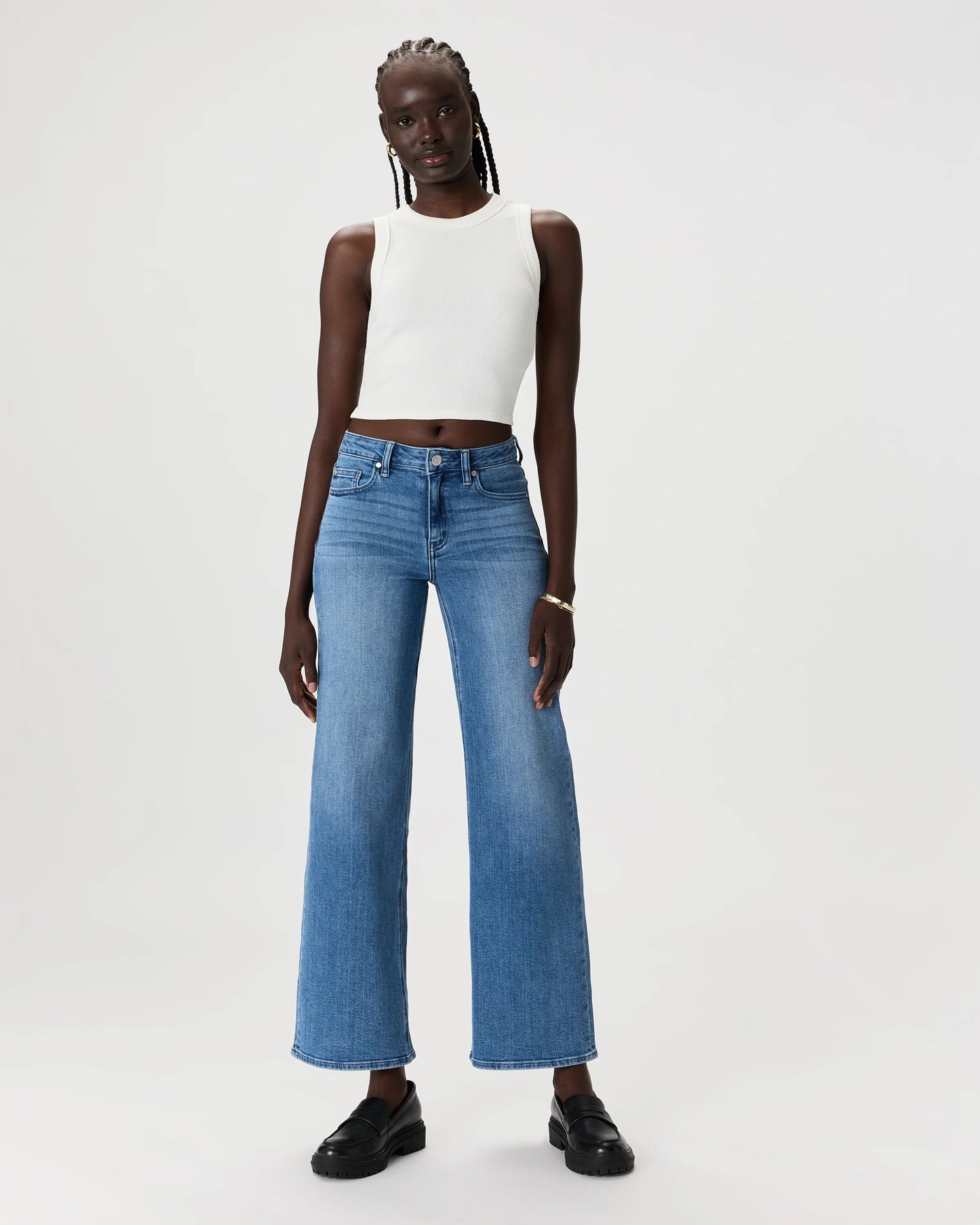Bella Stretch Wide Leg Jeans - 24 / Frosted Blue
