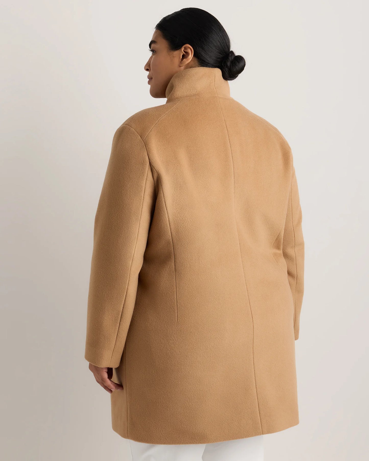 Wool Cashmere Cocoon Coat - 1X / Caramel