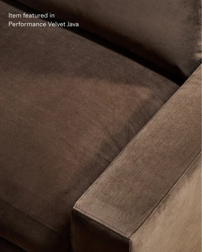 Stillman L Sectional in Performance Velvet - 116x116 / Java