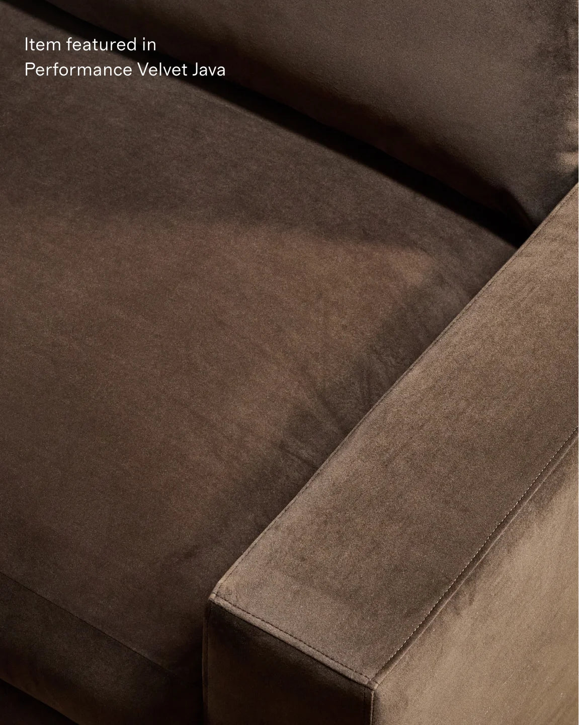 Stillman U Sectional in Performance Velvet - One Size / Java