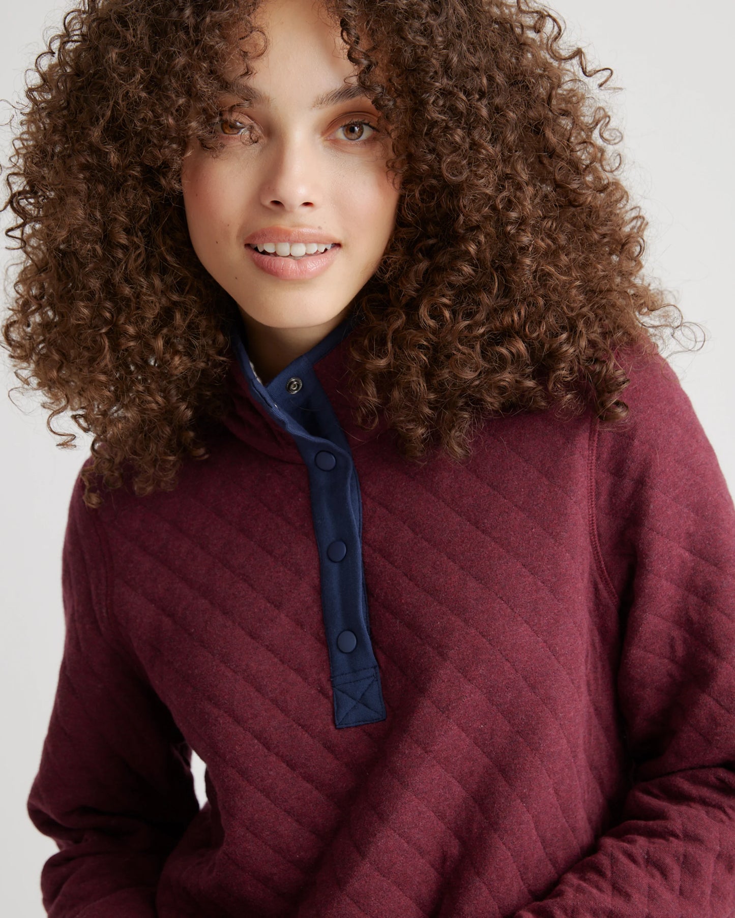 Reversible Quilted Pullover - XS / Charcoal/Grey
