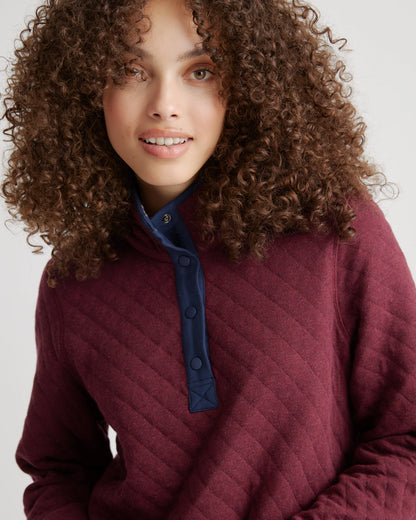 Reversible Quilted Pullover - XS / Charcoal/Grey