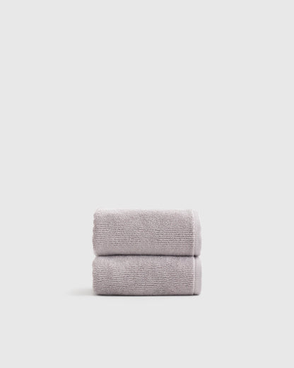 Turkish Ribbed Quick Dry Hand Towel (Set of 2) - One Size / Mineral