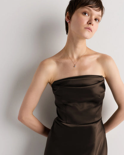 Aurora Stretch Satin Convertible Dress - 0 / Garden Sage Green