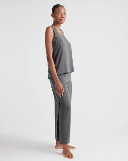 100% Washable Silk Pajama Tank - XS / Indigo