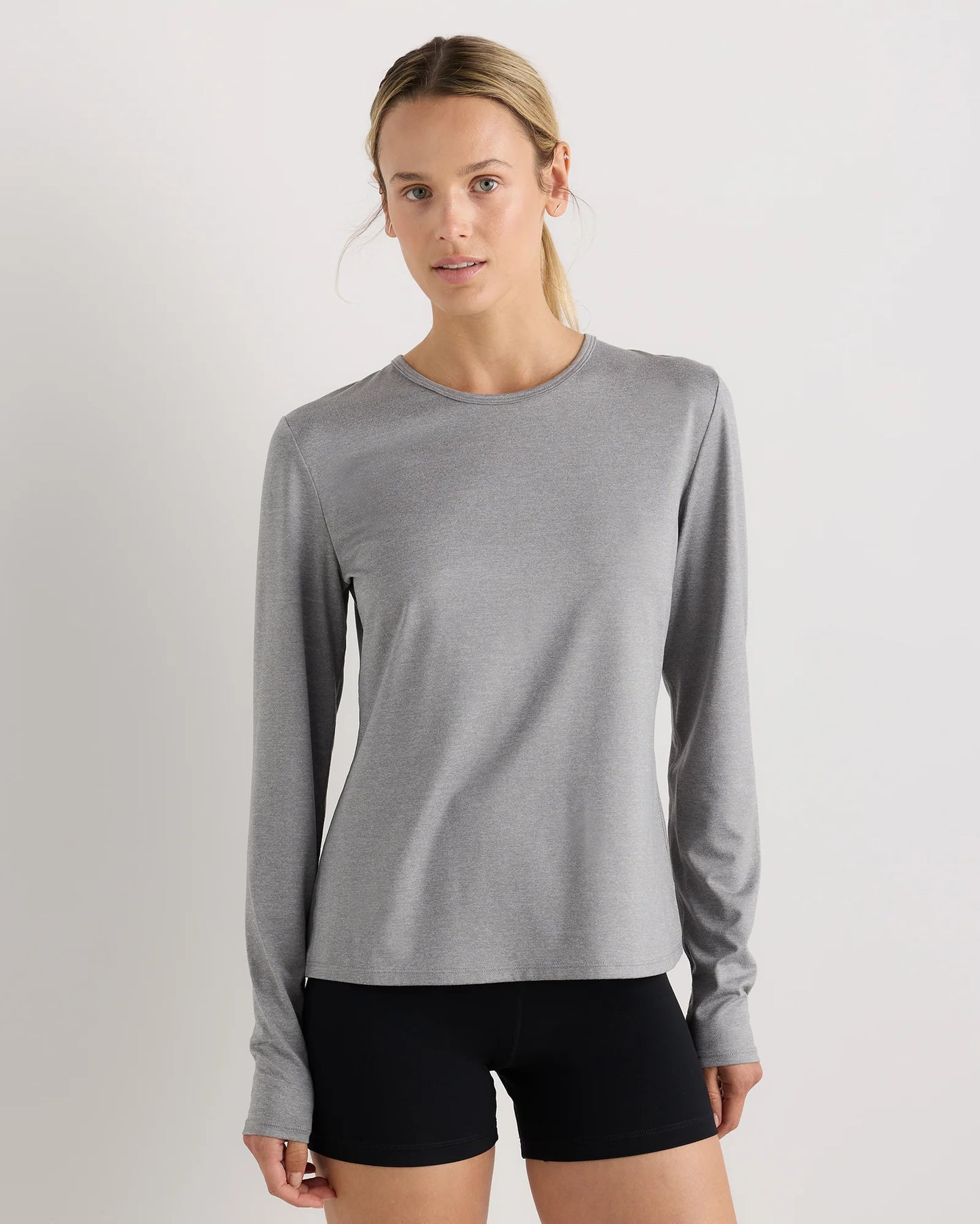 Flowknit Breeze Long Sleeve Top - XS / Heather Deep Navy