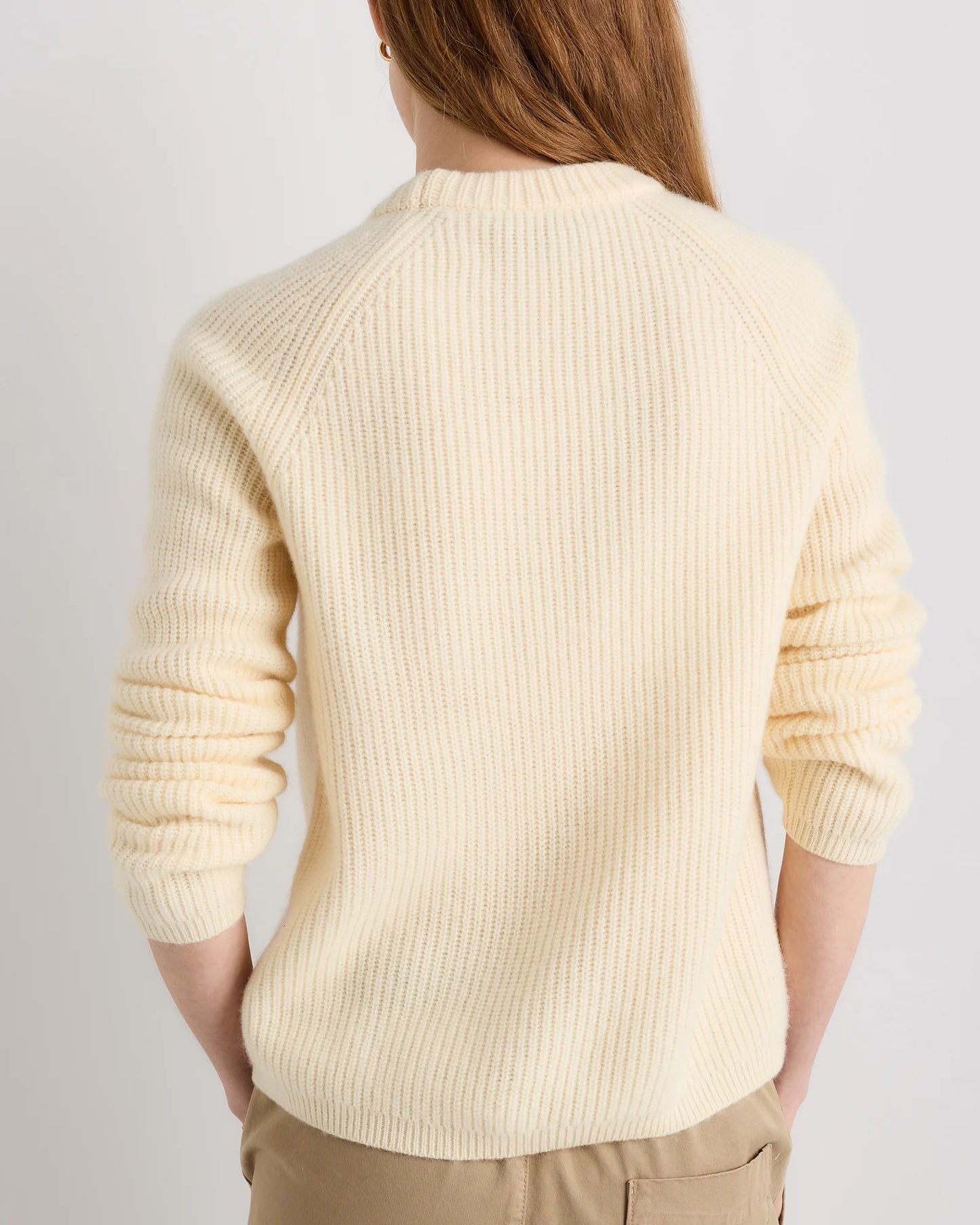 Mongolian Cashmere Fisherman Crewneck Sweater - XS / Teak