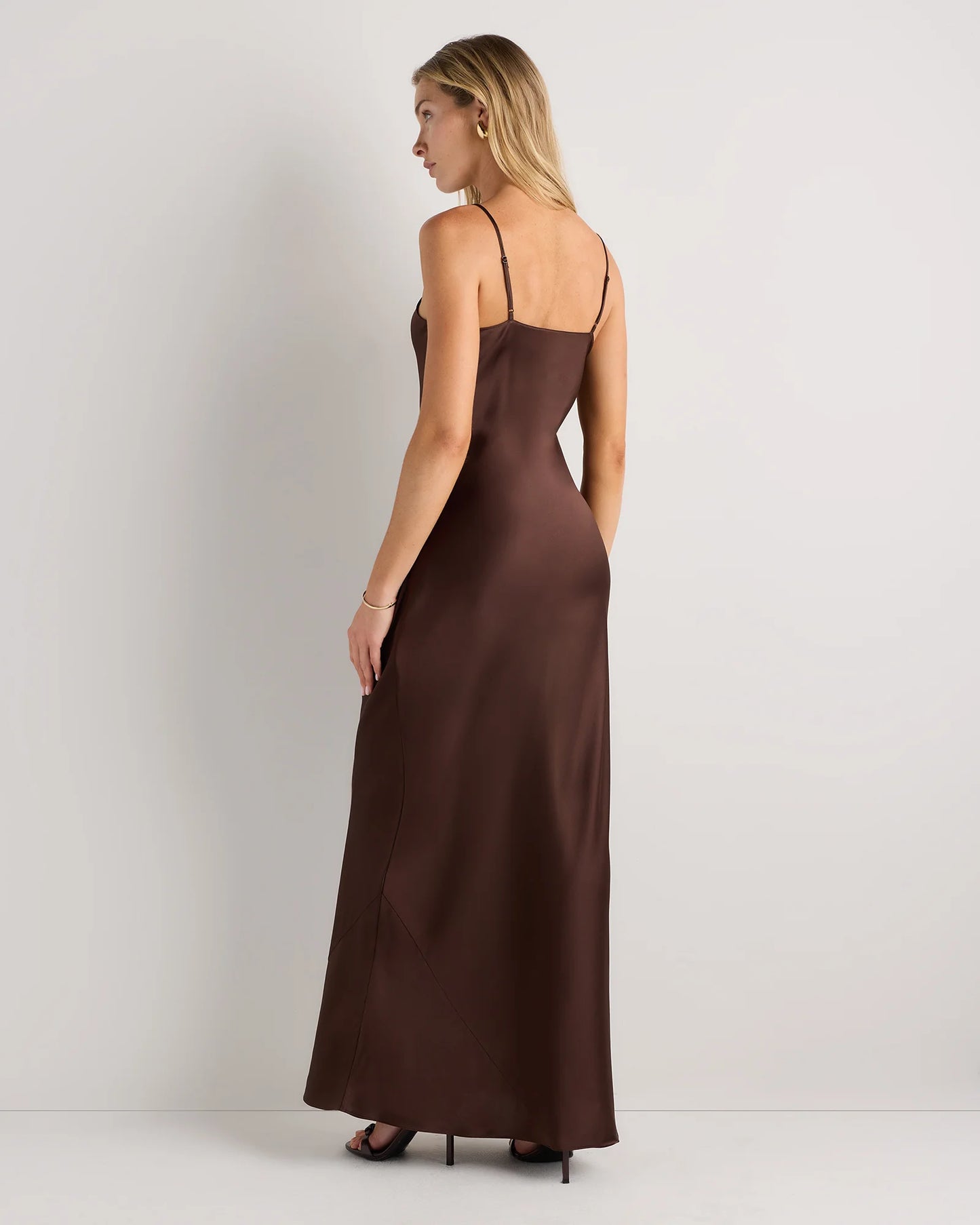 100% Washable Silk Maxi Slip Dress - XS / Cordovan Red Hibiscus