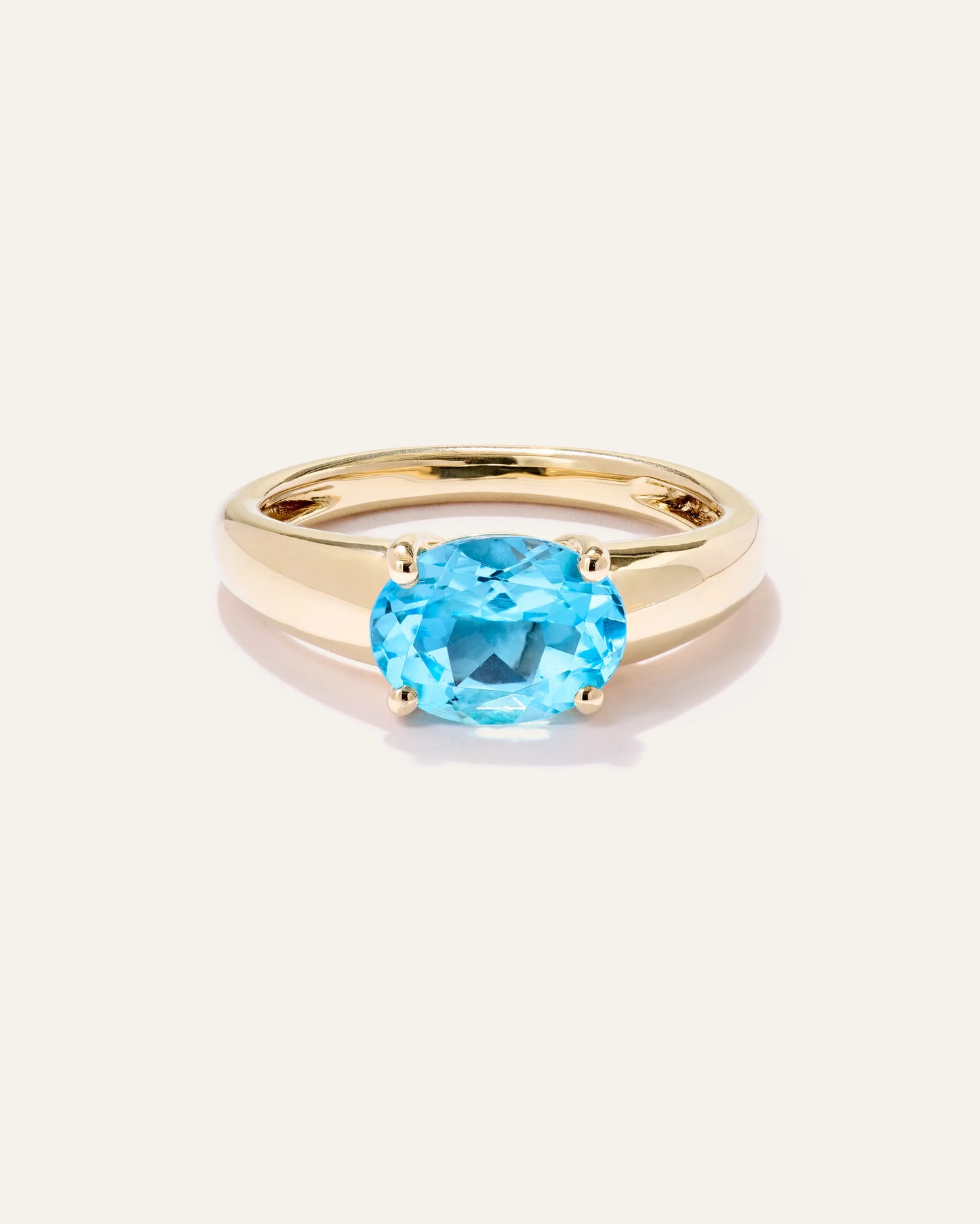 14K Gold Gemstone Vintage Inspired Ring - 4 / Yellow Gold
