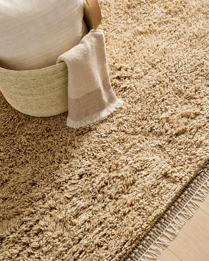 Dover Wool Shag Rug - 5' x 8' / Natural