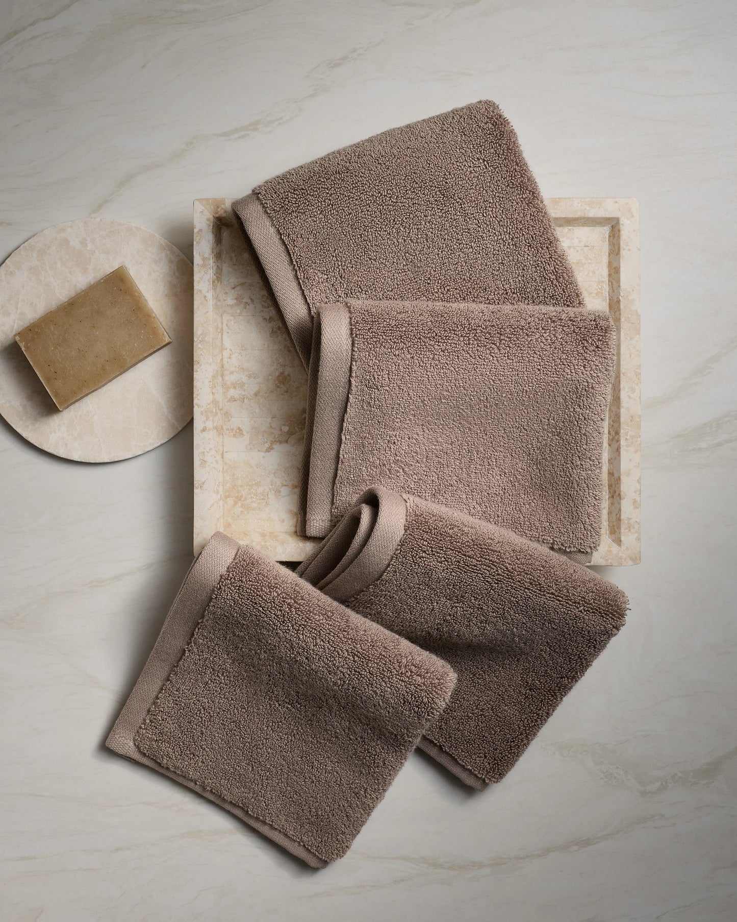 Plush Organic Turkish Cotton Washcloth (Set of 4) - One Size / White