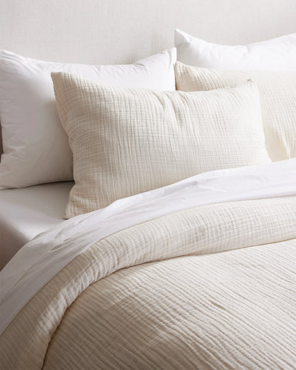 Organic Cotton Gauze Duvet Cover Set - Twin / Dried Sage
