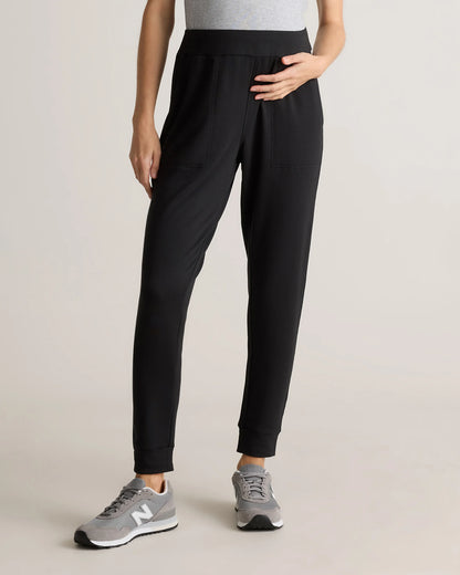SuperSoft Fleece Maternity Joggers - XS / Off-White