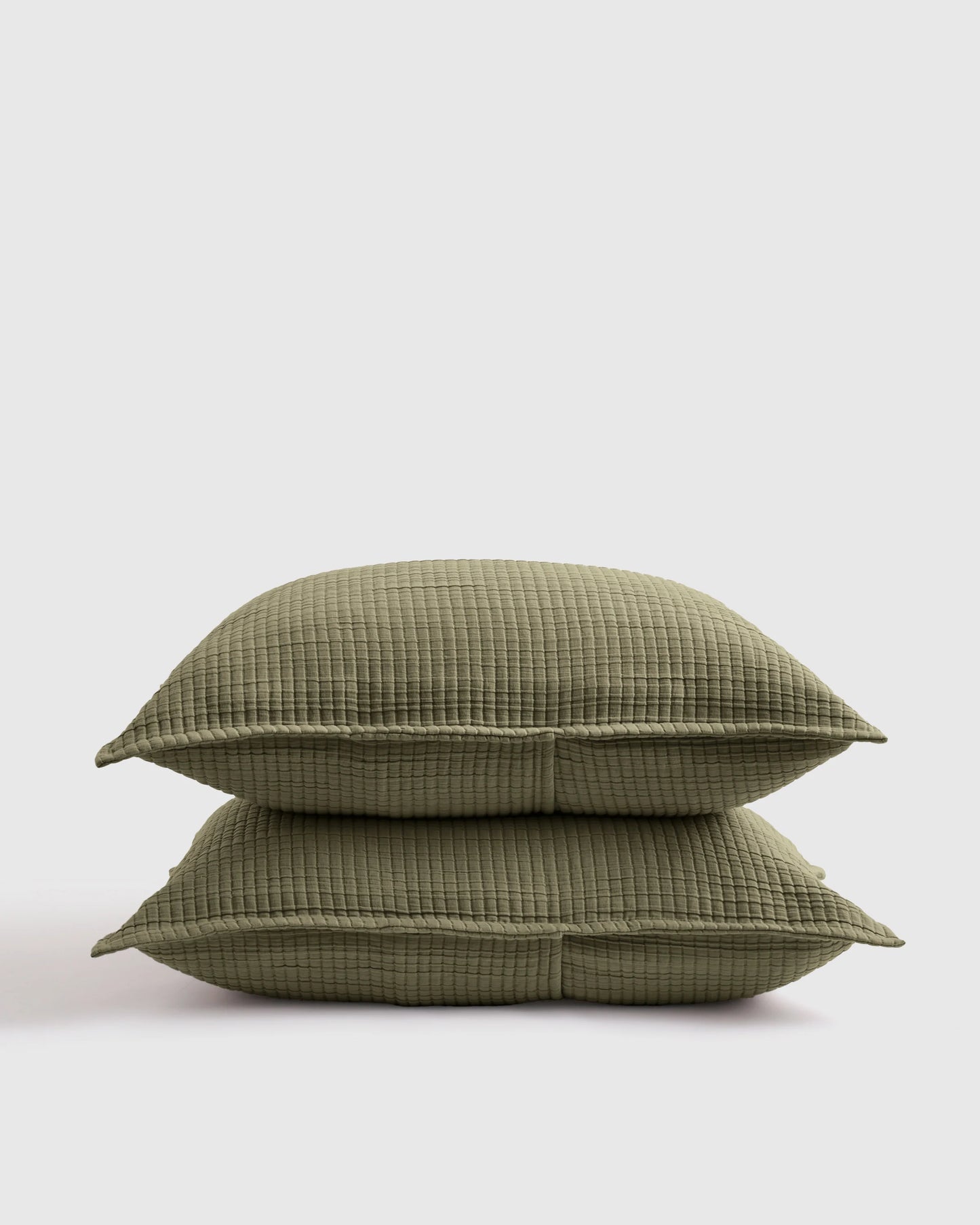 Organic Ribbed Cotton Shams - Standard / Toffee