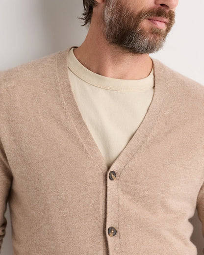 Mongolian Cashmere Cardigan Sweater - S / True Navy