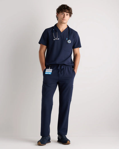 AeraFlex Scrub Cargo Pants - S / Bold Black