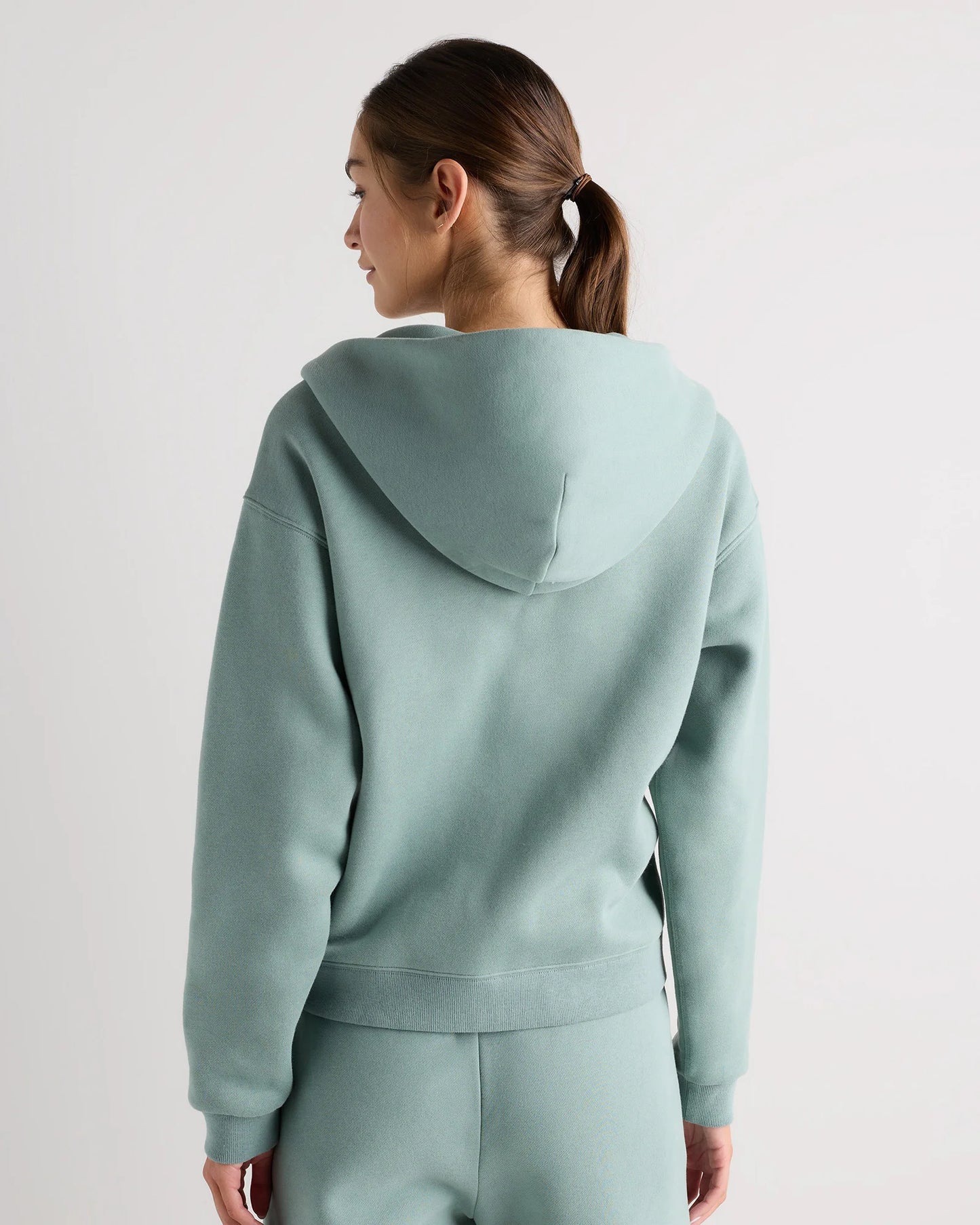 Everyday Fleece Full-Zip Hoodie - XS / Coastal Sage