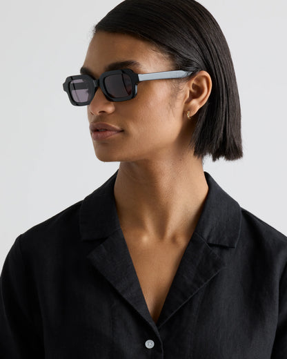 Fiji Polarized Acetate Sunglasses - Standard / Clear Spice with Deep Rose lens