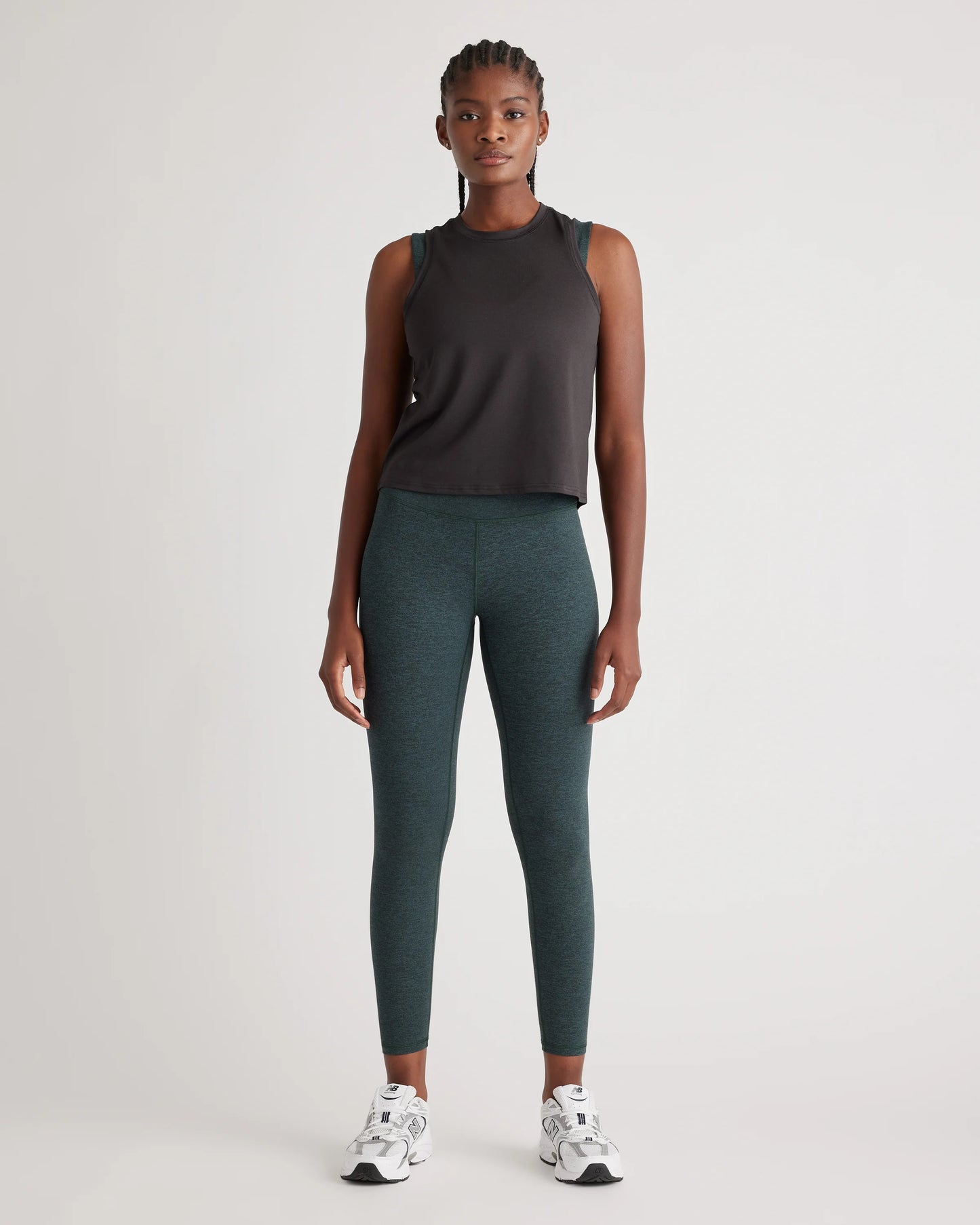 Flowknit Breeze High-Neck Tank - XS / Heather Deep Navy