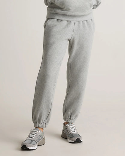Organic Heavyweight Fleece Boyfriend Sweatpants - XS / Heather Grey