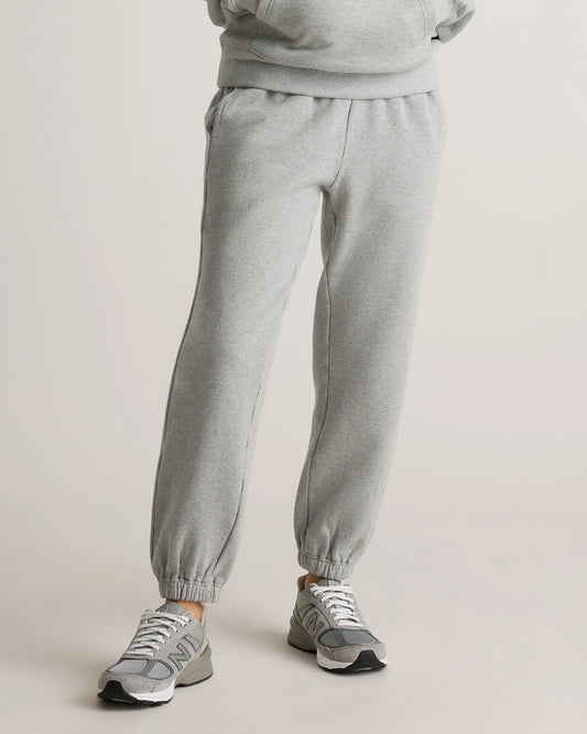Organic Heavyweight Fleece Boyfriend Sweatpants - XS / Heather Grey
