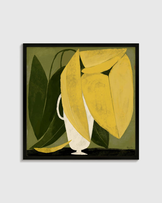 Yellow Leaves by Marco Marella - 21.25"x21.25" / Black
